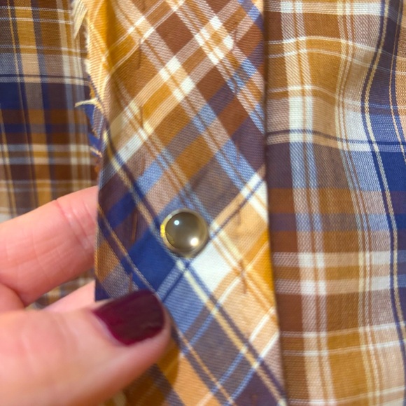 Vintage 70’s Western Shirt with Pearl Snaps Large NWT 🤠 ⛰️ - Picture 5 of 13